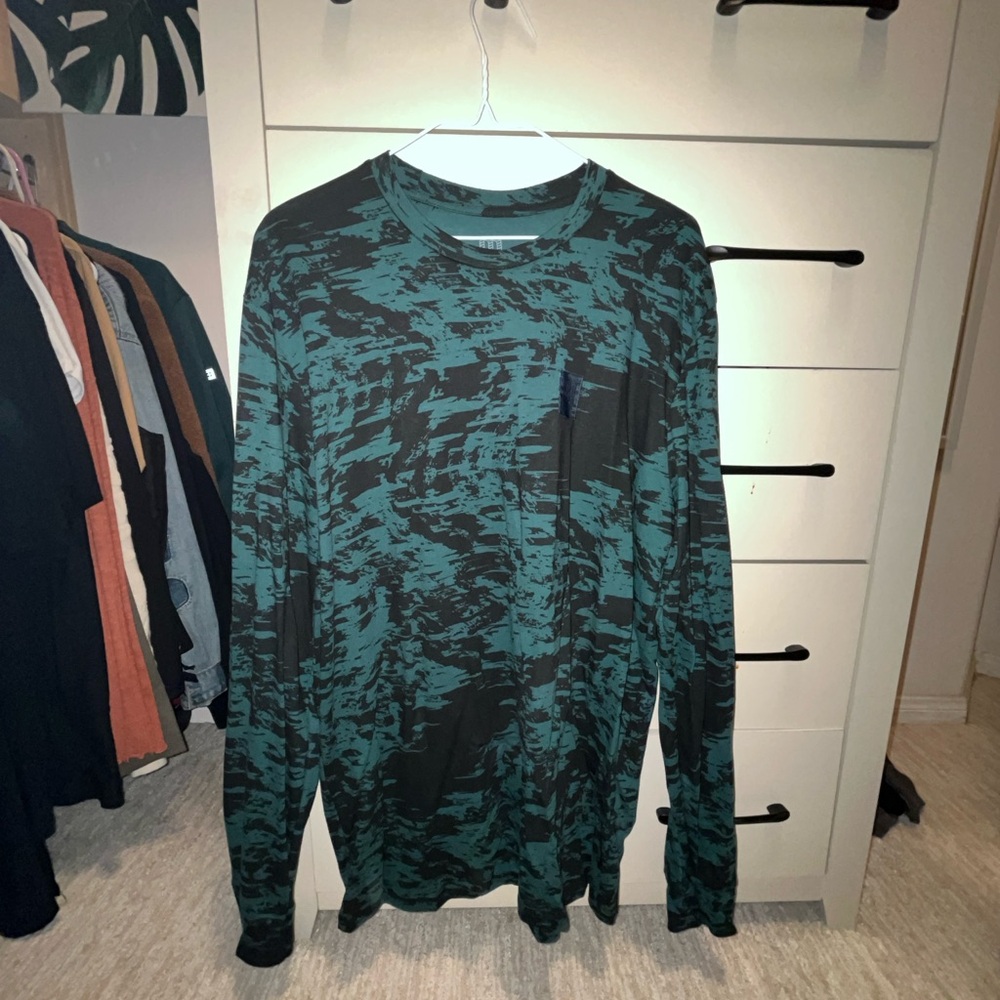 Topo Designs Teal and Black Shirt